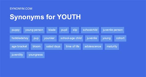 youth synonym|words associated with youth.